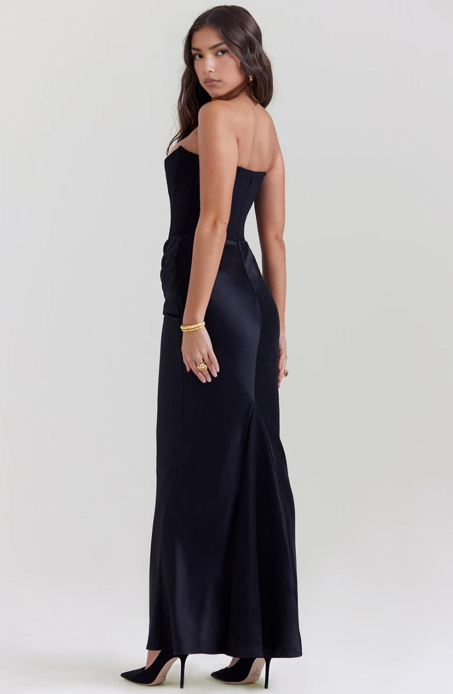 Whitney | Women's Formal Strapless Corset Maxi Dress