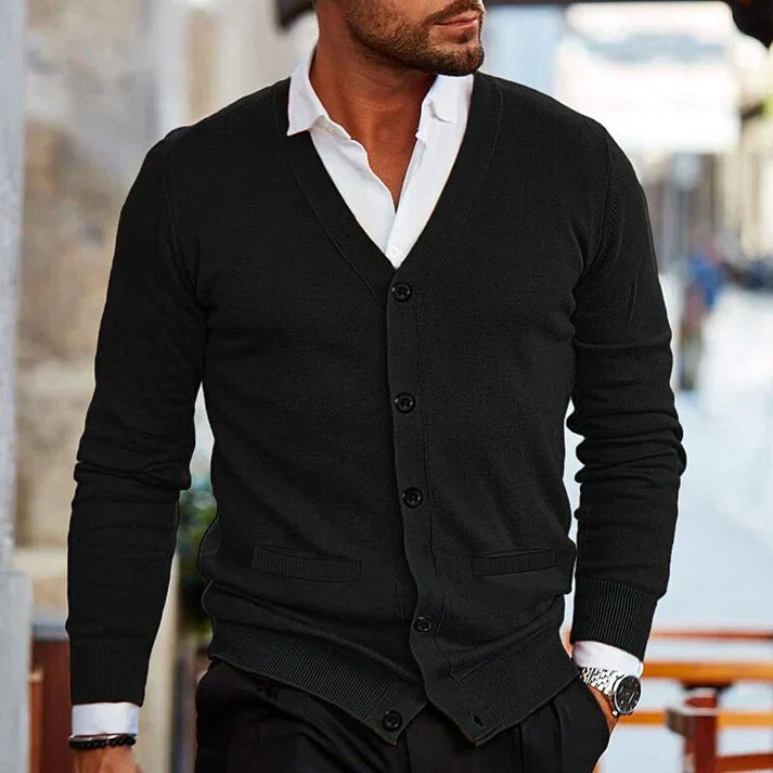 Wolf | Men's Stylish Button Front Cardigan